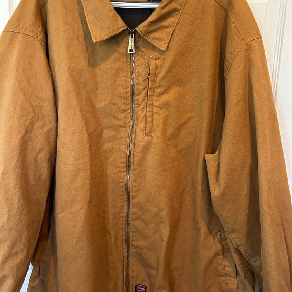 Wrangler Workwear Men's Canvas Shirt Jacket - Duck Brown - Size 3XL - EUC
